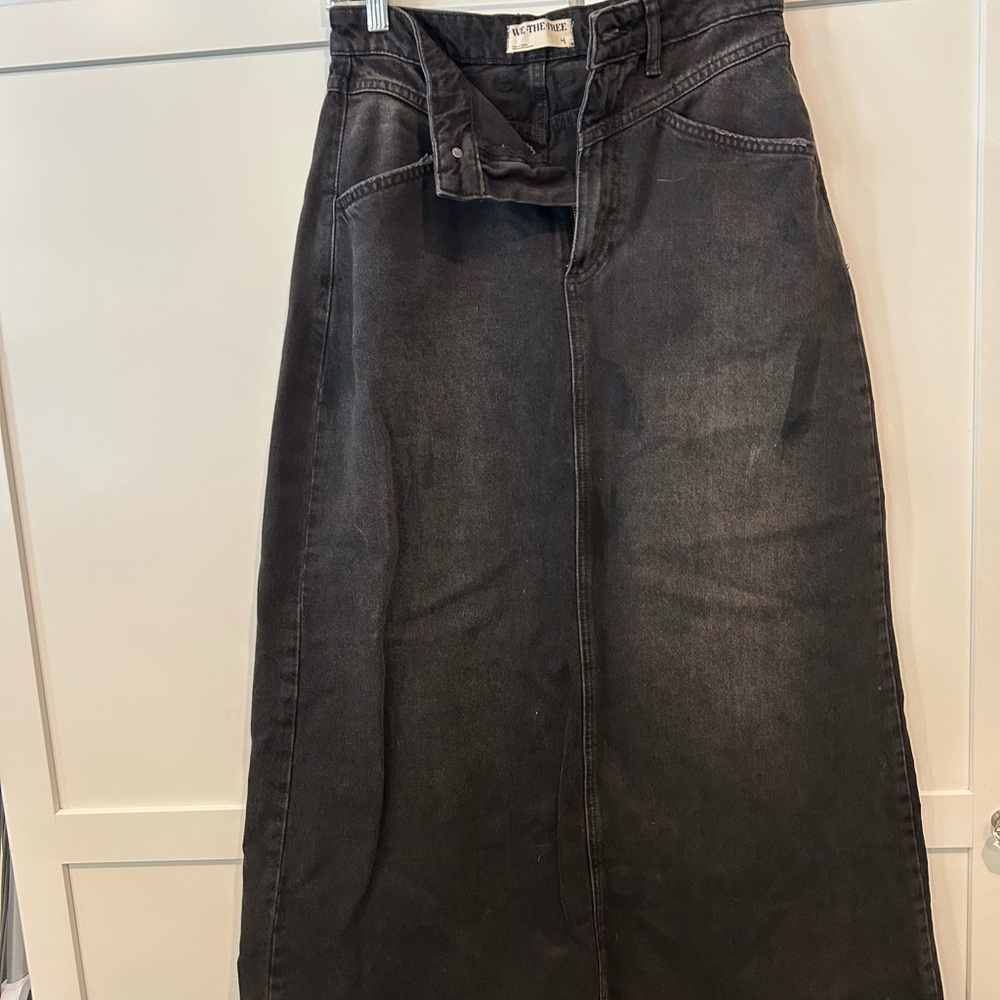 Free People Black Maxi Skirt